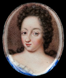 Ritratto in miniatura della regina Ulrika Eleonora la Vecchia, regina di Svezia 1680-1693